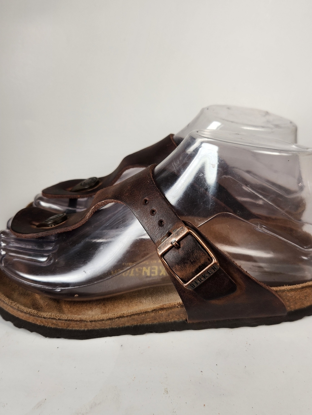 BIRKENSTOCK Women's Gizeh Sandal 5.5 EU 36 Brown Leather Boho Shoes - Picture 7 of 11